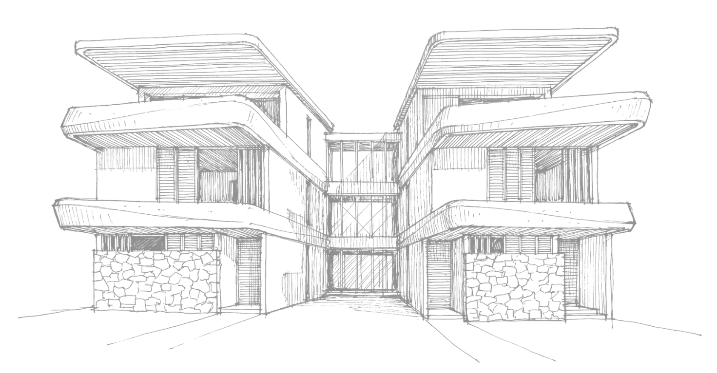 Architectural concept sketch