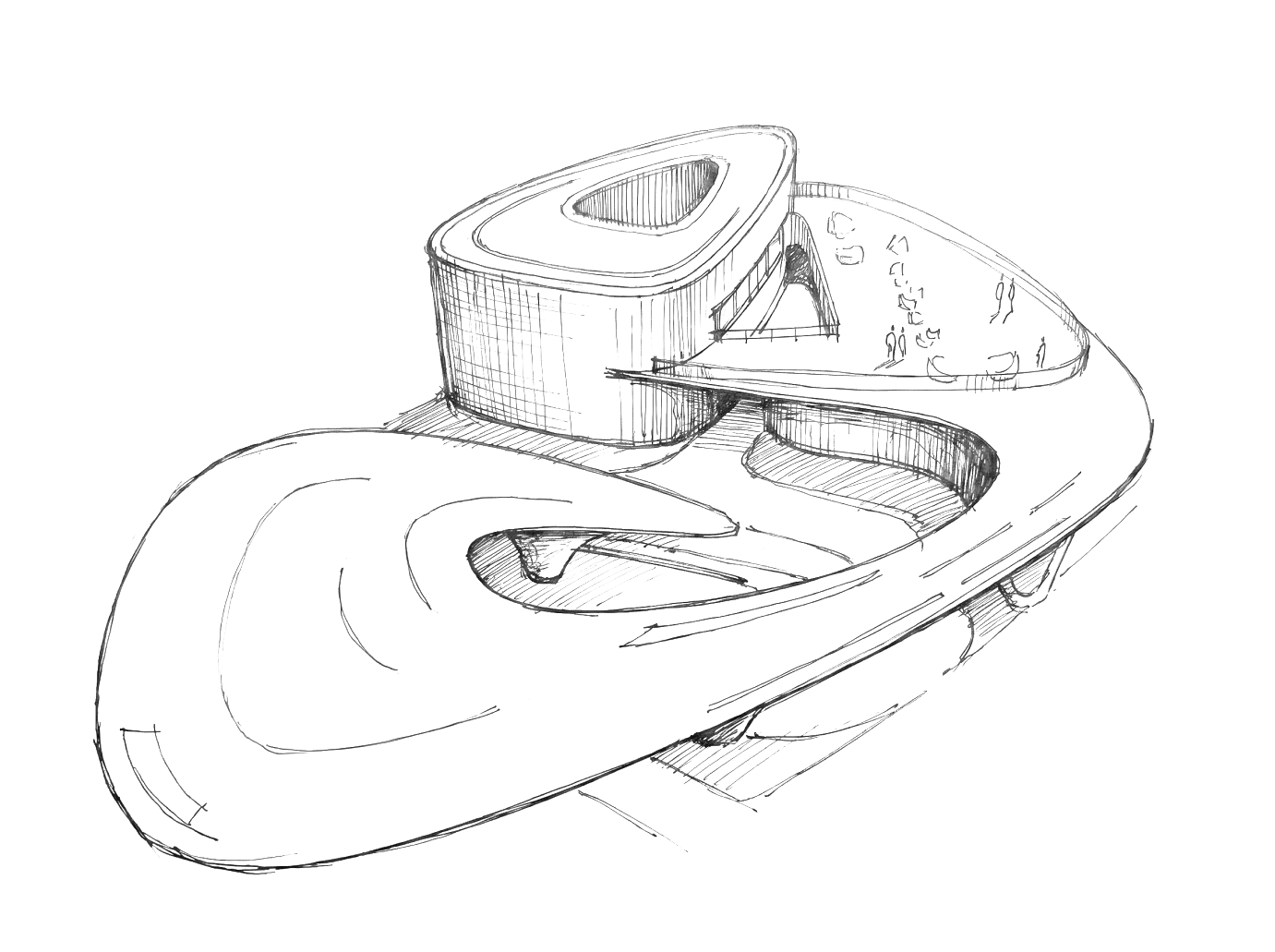 Architectural concept sketch
